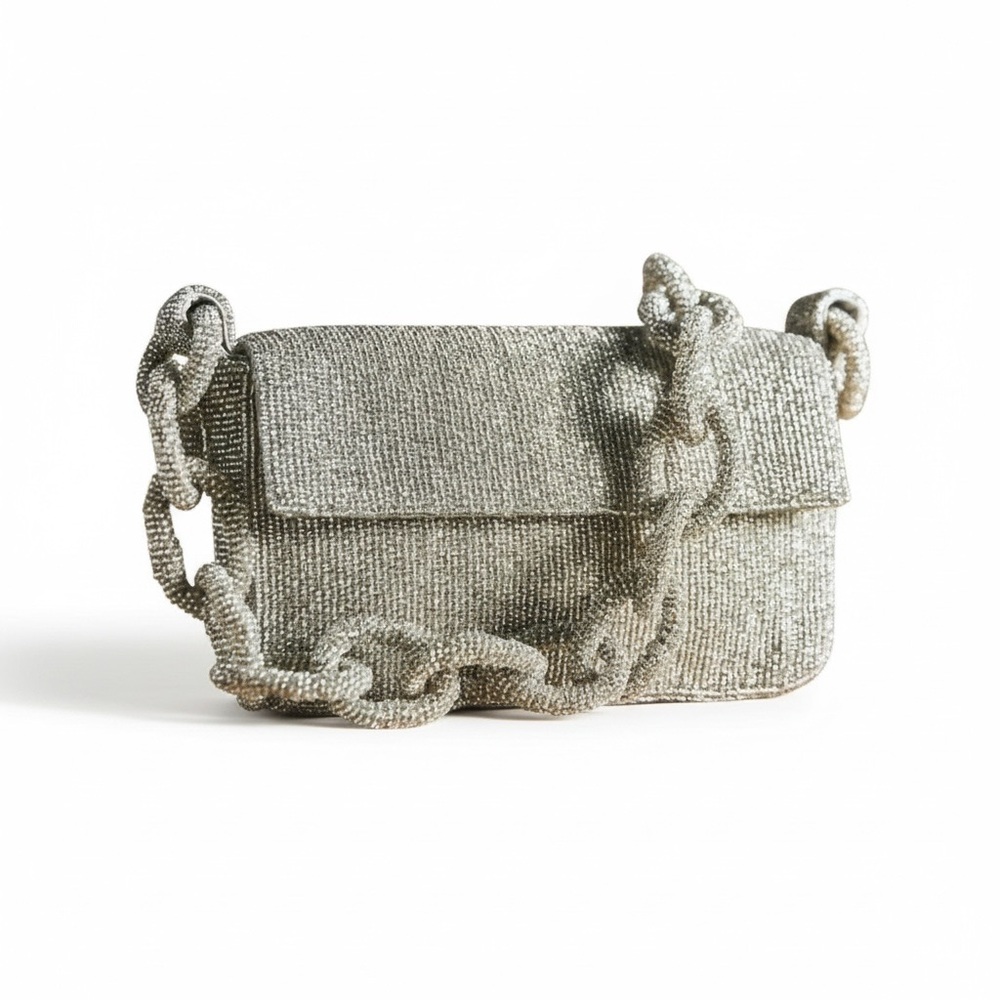 Viral Antik Kraft Silver Chain Clutch